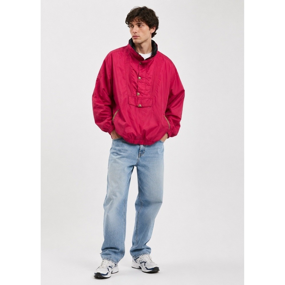 Vintage Gerry Parka Gorpcore Jacket Mens XL Red Pullover Pockets Nylon Blend